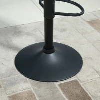 HOMCOM Set 2 Sgabelli da Bar, Altezza Regolabile con Base in Metallo e Seduta in Velluto, Sgabelli Moderni con Schienale e Poggiapiedi, 46x48x83-104cm, Verde(m-8)