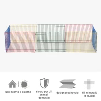 PawHut Box per Animali Modulabile 8 Pezzi, Recinto per Tartarughe Piccole, Criceti, 69x69x23cm Multicolore(m-6)