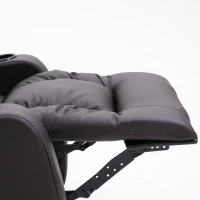 HOMCOM Poltrona Massaggiante Riscaldante Reclinabile in Pelle PU Marrone con 8 Punti di Massaggio e Telecomando, 85x94x104cm(m-12)