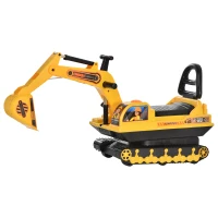 HOMCOM Ride On Excavator Toy Tractors Digger Movable Walker Construction Truck 3 Years(m-13)