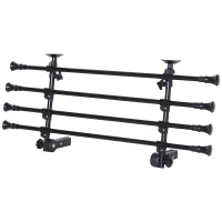 PawHut Divisorio Auto per Cani Regolabile in Altezza e Larghezza, in Ferro e ABS 85-140L x 30-50Acm, Nero(m-1)