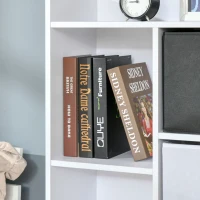 HOMCOM Meuble de rangement unité de rangement 3 niches 4 tiroirs non tissé panneaux particules blanc(m-7)