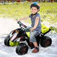 HOMCOM Quad Elettrico per Bambini con 4 Ruote 66 × 43 × 43cm, Giallo e Nero(m-2)