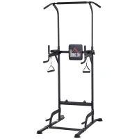 HOMCOM Stazione Fitness Multifunzione Power Tower per Allenamento a Casa Professionale Portata 120kg 129x98x172-224cm(m-4)