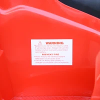 HOMCOM Quad per Bambini Elettrico Batteria 12V 2 Velocità con Luci e Presa USB Ruote Ammortizzate, Rosso, 103.5x69.5x70cm(m-13)