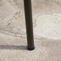 HOMCOM Set 2 Sedie Imbottite Stile Vintage in Acciaio Pelle Marrone per Sala da Pranzo(m-10)