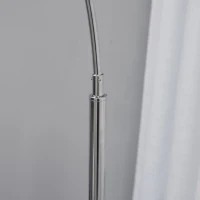 Homcom Lampada da Terra ad Arco con Paralume Regolabile in Acciaio con Base Rotonda in Marmo(m-10)