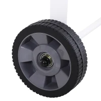 Outsunny verhoogd bed mobiele plantenwagen met opbergruimte plantenbed 2 wielen metaal wit(m-8)