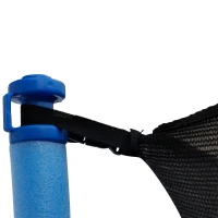 HOMCOM Trampolino Elastico con Canestro Basket | Rete di Sicurezza Pali Imbottiti | Adulti e Bambini | Fino 150 kg Φ378cm(m-9)