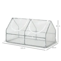 Outsunny kas met raam PE kas tomatenkas koude kas wit(m-3)