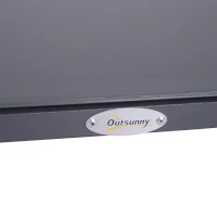 Outsunny Ensemble salon de jardin design contemporain style yachting 5 places avec coussins et table basse aluminium gris(m-8)