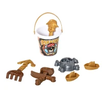 HOMCOM Nave dei Pirati Giocattolo per Bambini, Giochi per Mare e Giardino con 26 Accessori Inclusi, 45.5x30x57.5cm(m-12)