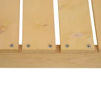Outsunny Tuinbank 2-zits zitbank houten bank tuinmeubelen massief hout naturel 1,1 m(m-9)