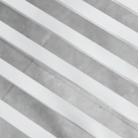 Outsunny Panchina in Metallo da Giardino, Panca da Giardino 2 Posti, 134x51x89cm - Bianco(m-13)