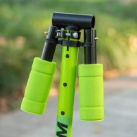 HOMCOM Monopattino Pieghevole per Bambini con Manubrio Regolabile 75-85cm, Alluminio - Verde(m-8)