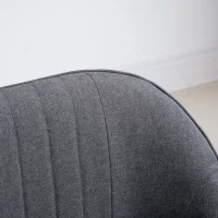 HOMCOM Divano 2 Posti Compatto in Tessuto con Gambe in Legno, Arredamento Moderno per Casa e Ufficio, Grigio, 114x57x70cm(m-8)