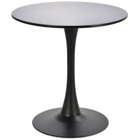 HOMCOM Tavolo da Pranzo Rotondo e Moderno, Tavolino Multiuso con Design Minimalista per Cucina, Sala da pranzo, Bar, Ф70cm, Nero(m-4)