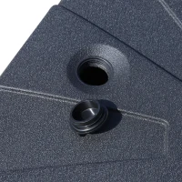 Outsunny Base Ombrellone Riempibile con Acqua e Sabbia 4 Rotelle Max. 125 Kg da Giardino HDPE 84x84x19cm Nero(m-6)