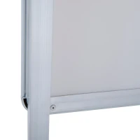 HOMCOM Espositore Pubbliciario Bifacciale a Cavalletto Pieghevole in PVC Bianco(m-10)