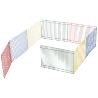 PawHut Box per Animali Modulabile 8 Pezzi, Recinto per Tartarughe Piccole, Criceti, 69x69x23cm Multicolore(m-8)