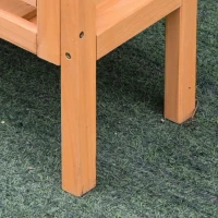 Outsunny Portapiante Modulabile a 3 Pezzi, Fioriera da Esterno con Portavasi in Legno di Abete, Giallo, 50.8x22.8x40.6cm(m-10)