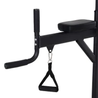 HOMCOM Stazione Fitness Multifunzione Power Tower per Allenamento a Casa Professionale Portata 120kg 129x98x172-224cm(m-22)