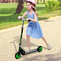 HOMCOM Monopattino per Bambini Pieghevole 2 Ruote Manubrio Regolabile in Altezza Alluminio 64x34x66-82cm(m-2)