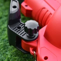 Outsunny Soffiatore Aspiratore Elettrico 3 in 1 con Trituratore, Sacco di Raccolta 45L, Tracolla e Ruote, 3000W, 270km/h, 118x17x34cm, Rosso(m-8)