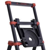 HOMCOM Scala in alluminio con scaletta doppia vassoio pieghevole salvaspazio(m-8)