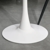 HOMCOM Tavolo da Pranzo Rotondo Multiuso Effetto Marmo Φ70cm Bianco(m-9)