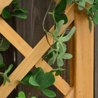 Outsunny Fioriera con Grigliato da Esterno o Giardino, Vaso per Piante Rampicanti in Legno 40x40x160cm(m-9)