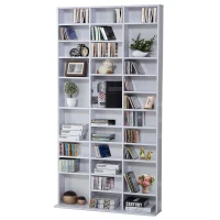 HOMCOM 33 Adjustable Compartment Storage Unit - White(m-10)