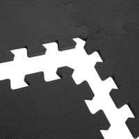 HOMCOM Tappeto Puzzle Gioco per Bambini Cameretta 32 Pezzi in EVA Morbido Ecologico Atossico Nero 63×63cm(m-8)