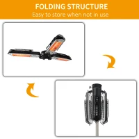 Outsunny Lampada Riscaldante per Esterni, 3 Livelli di Potenza e Bracci Pieghevoli, 100x100x8.5cm(m-5)