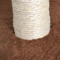 PawHut Albero Tiragraffi per Gatti con Topolino Appeso in Peluche Sisal Naturale Marrone 45x33x70cm(m-11)