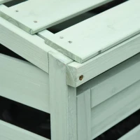 Outsunny Box Copri Bidoni Spazzatura da Esterno 240L, Porte e Coperchio Apribili in Legno di Abete 131x85x125cm Verde Chiaro(m-9)