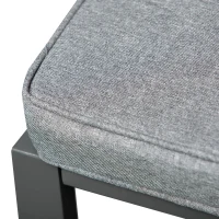 Outsunny Set con Tavolo 4 Sedie e 4 Sgabelli da Giardino, Salotto da Esterno in Alluminio, Grigio(m-8)