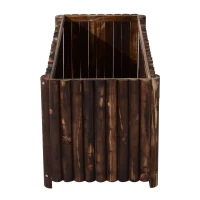 Outsunny Verhoogd bed kruidenbed plantenbak plantenhuis bloembed bloembak vurenhout(m-6)