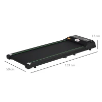 HOMCOM Tapis Roulant Elettrico Senza Manubrio, Display LED e Telecomando - Nero(m-3)