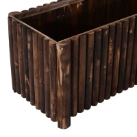Outsunny Verhoogd bed kruidenbed plantenbak plantenhuis bloembed bloembak vurenhout(m-7)