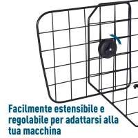 PawHut Barriera Divisore per Cani Universale per Poggiatesta Macchina Facile da Installare Regolabile 89-122cm(m-7)