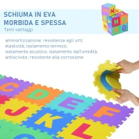 HomCom Tappeto Puzzle 26 Pezzi da Gioco Set  31x31cm, colorato(m-6)