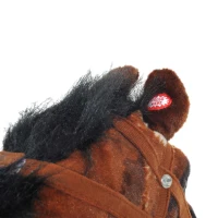 HOMCOM Cavallo a Dondolo Giocattolo Per Bambini con Effetti Sonori Legno 71×28×60cm Marrone Scuro(m-9)