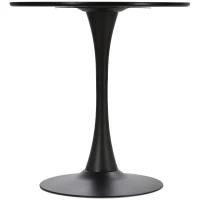 HOMCOM Tavolo da Pranzo Rotondo e Moderno, Tavolino Multiuso con Design Minimalista per Cucina, Sala da pranzo, Bar, Ф70cm, Nero(m-5)