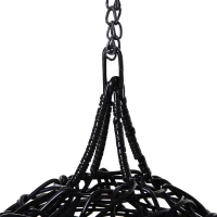 PawHut Amaca per Gatti in Rattan, Cuccia con Cuscino Incluso in Felpa e Cotone per Animali (Φ60 x 110cm)(m-9)