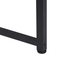 HOMCOM Table d'ordinateur table de salle à manger 120L x 60l x 76H cm chêne et Noir Multifonction Grand Plateau Cadre Robuste en métal(m-9)