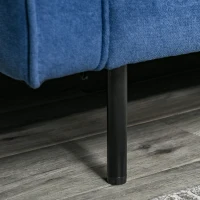 HOMCOM Divano Letto a 1 Piazza in Tessuto, Seduta 3 Posti e Schienale a 3 Reclinazioni, 187x91x85cm(m-8)