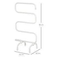 HOMCOM Sèche serviettes électrique 100 W sur pied 50 x 30 x 95 cm crème(m-3)