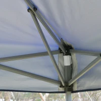 Outsunny Gazebo Pieghevole 3x3m da Giardino ed Esterno in Metallo e Tessuto Oxford Blu con Borsa da Viaggio e Gambe Regolabile 3 Livelli(m-9)