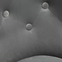 HOMCOM Sgabello Alto Poltrona in Velluto con Schienale e Altezza Regolabile, Arredamento Moderno Casa 66x60x82-94cm Grigio(m-8)